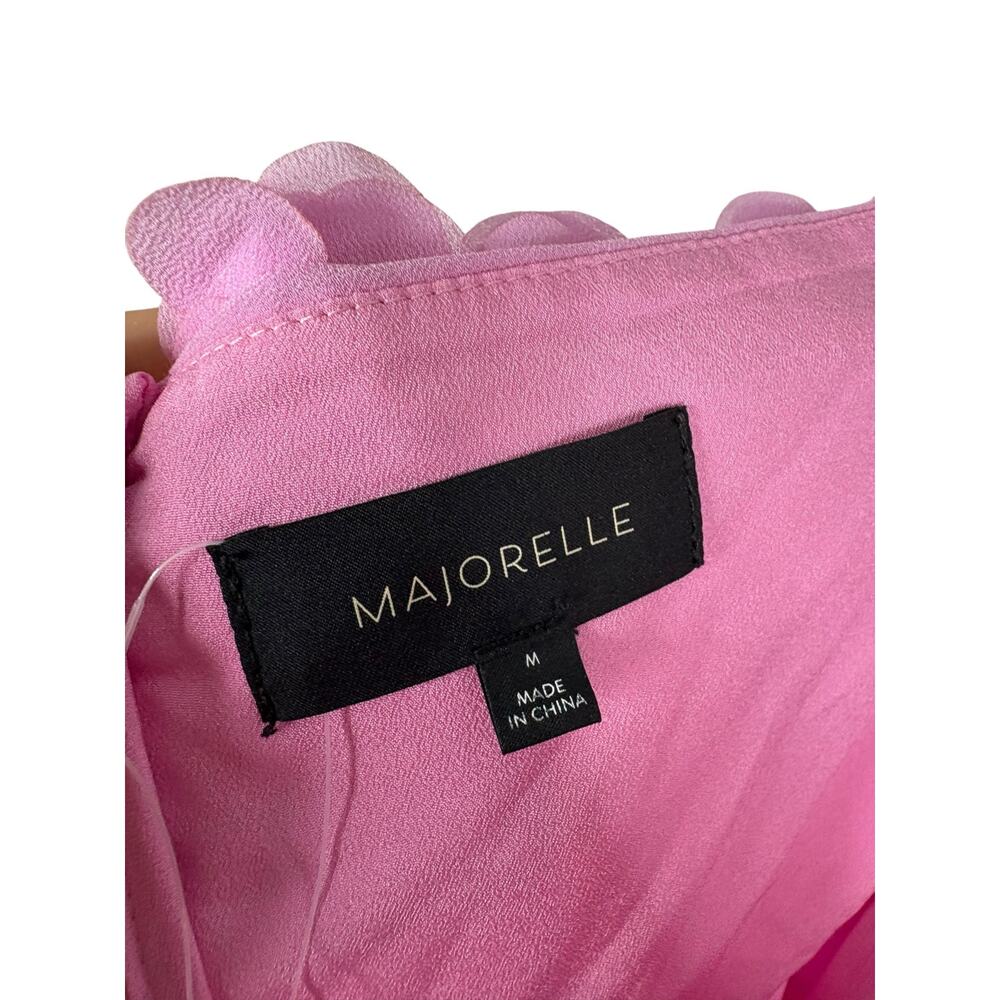 Majorelle Brittan Asymmetrical Gown Halter Rosette Ruffle Prom Hoco Fairy Boho M - Picture 12 of 13